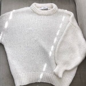 Zara Oversize Bell Sleeve Sweater Ivory